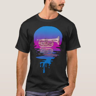 Vintage Retro Sonnenuntergang Bariton T-Shirt