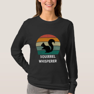 Vintage Retro Sonnenuntergang Eichhörnchen-Flüster T-Shirt