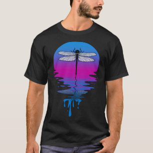 Vintage Retro Sonnenuntergang Libelle T-Shirt