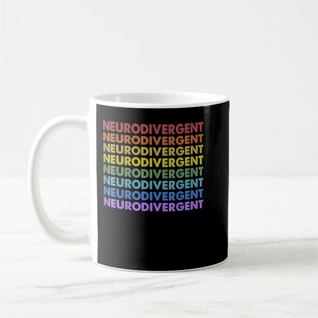 Vintage Retro-Sonnenuntergang Neurodität Kaffeetasse (Links)