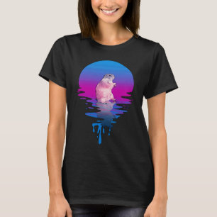 Vintage Retro Sonnenuntergang Präriehund T-Shirt