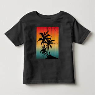 VINTAGE RETRO SONNUNTERGANG PALMEN T-Shirt