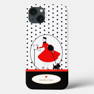 Vintage Retro stilvolle Lady Scottie Hund Case-Mate iPhone Hülle