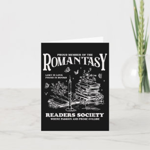 Vintage Retro Stolzes Mitglied Des Romantasy-Leser Karte