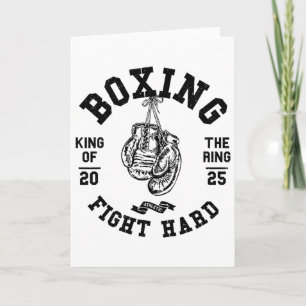 Vintage Retro Style Boxhandschuhe King Of The Ring Karte