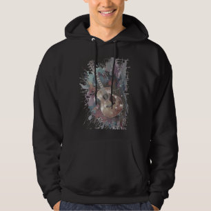 Vintage Retro Style Gitarrenmusikliebhaber-Kunst Hoodie