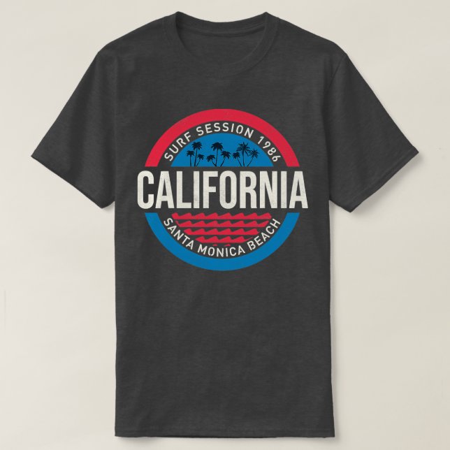 Vintage Retro Style Surf Wave Sea T-Shirt (Design vorne)