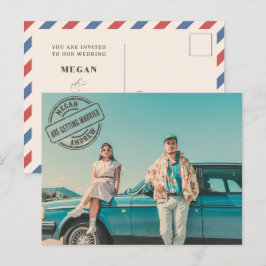 Vintage Retro Stylist Foto Hochzeit Postkarte