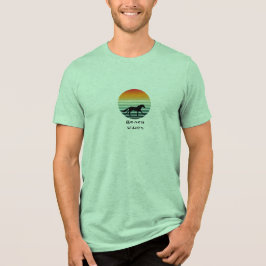 Vintage Retro Sunset Horse Silhouette T-Shirt | Be Tri-Blend Shirt