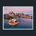 Vintage Retro Sydney Australien Australie Postkarte<br><div class="desc">Vintag,  Retro,  Reisen,  modern,  Aquarell,  Sydney,  Australien,  Australien,  Australien,  Australien,  Australien, </div>