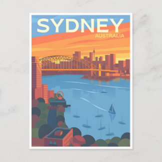 Vintage Retro Sydney Australien Australie Postkarte