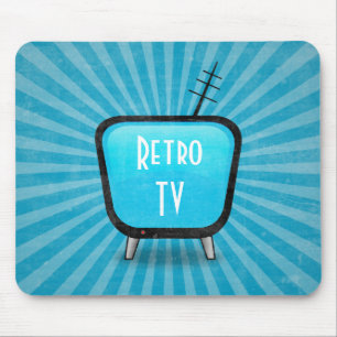 Vintage Retro TV Fernsehposter Mousepad