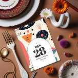Vintage Retro-Typografie und Muster Tischnummer<br><div class="desc">Lassen Sie sich mit dieser stilvollen, Vintag inspirierten Tischnummer-Karte von Ihrem Event-Dekor verzaubern. Mit einem einzigartigen Retromuster und einer kühnen Typografie verbindet dieses Design klassischen Charme mit modernem Flair. Ideal für Hochzeiten, Party oder besondere Veranstaltungen, fügen diese Tischnummern eine Touch von Nostalgie und Eleganz in Ihre Tischumgebung ein. Das zeitlose...</div>