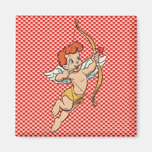 Vintage/retro Valentinstag Cupido Magnet