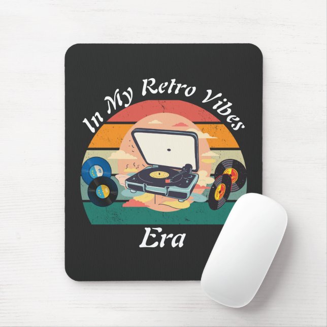 vintage Retro-Vinyl-Mauspad Mousepad (Mit Mouse)