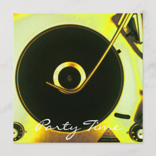 Vintage Retro Vinyl Plattenspieler Einladung