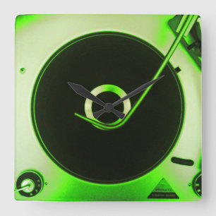 Vintage Retro Vinyl Plattenspieler Uhr