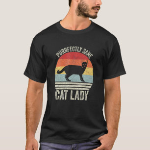 Vintage Retro vollkommen vernünftige Katzenlady Ka T-Shirt