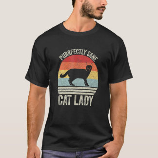 Vintage Retro vollkommen vernünftige Katzenlady Ka T-Shirt