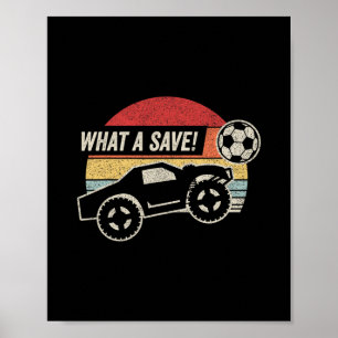 Vintage Retro Was für ein Save! Rocket Rc Soccer C Poster