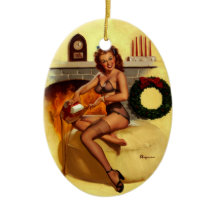 Vintage Retro Weihnachten Pin UP Mädchen