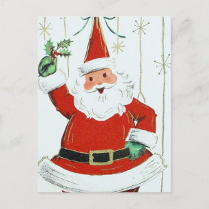 Vintage Retro Weihnachten Santa Feiertag Postkarte
