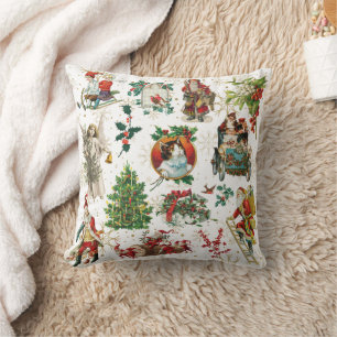 Vintage Retro Weihnachts-Festtags-Artikel Kissen