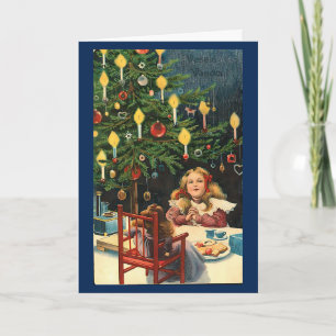 Vintage Retro Weihnachtsfest Personalisiert Karte