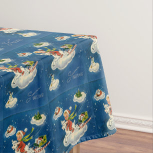 Vintage Retro Weihnachtsjunge Tischdecke