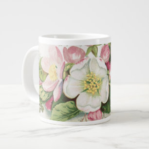 Vintage Retro-Weihnachtskarte, Apfelblüten Jumbo-Tasse