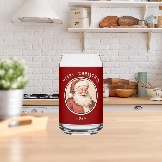 Vintage Retro Weihnachtsmann  Dosenglas (Von Creator hochgeladen)