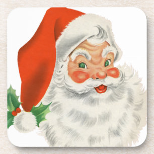 Vintage Retro Weihnachtsmann Getränkeuntersetzer