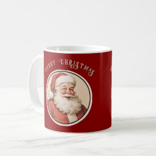 Vintage Retro Weihnachtsmann Kaffeetasse