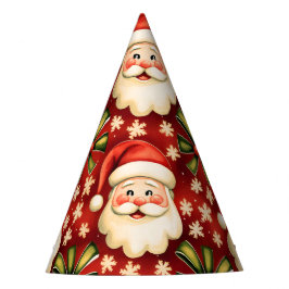 Vintage Retro Weihnachtsmann Partyhütchen