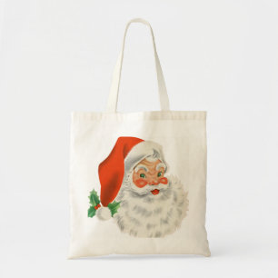 Vintage Retro Weihnachtsmann Tragetasche