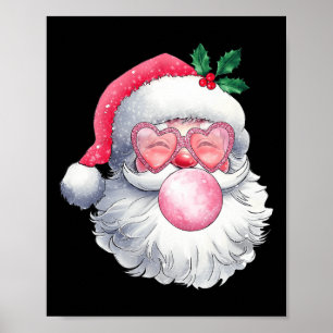 Vintage Retro Weihnachtsmann Weihnachten Bubble Ka Poster