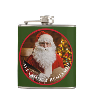 Vintage Retro Weihnachtsmann Weihnachten Personali Flachmann