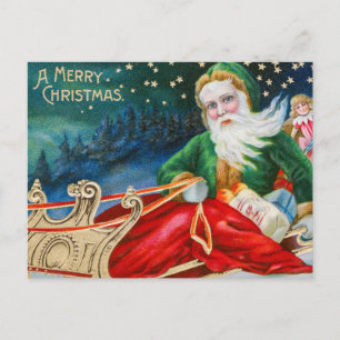 Vintage Retro Weihnachtsmann Weihnachtspostkarte Postkarte