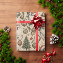 Vintage Retro Weihnachtspapier