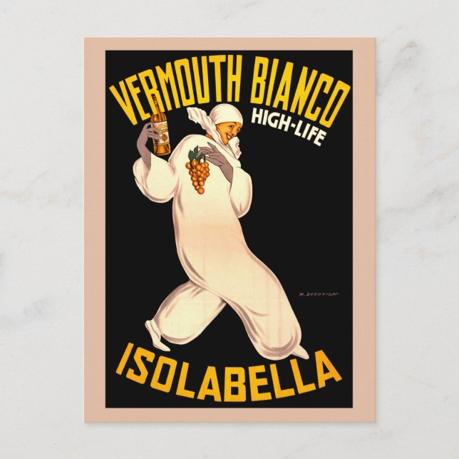 Vintage Retro-Werbung Postkarte (Vorderseite)