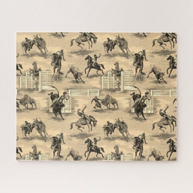 Vintage Retro Western Rodeo Cowboy (Horizontal)