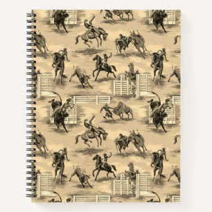 Vintage Retro Western Rodeo Cowboy Notizbuch