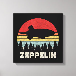 Vintage Retro Zeppelin-Shirt Dirigible Luftschiff Leinwanddruck