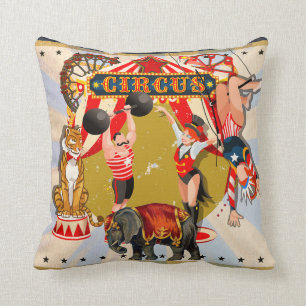 Vintage Retro Zirkus Kissen