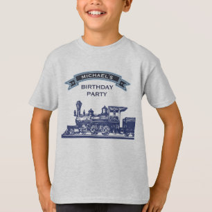 Vintage Retro Zug Kindergeburtstagsfeier T-Shirt