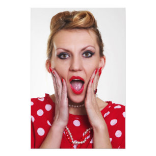 Vintage Retrofrau Fotodruck
