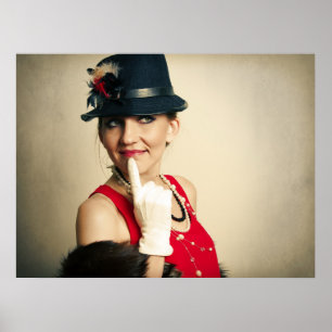 Vintage Retrofrau Poster