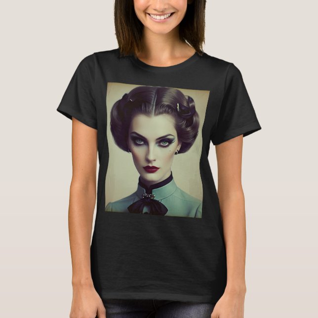 Vintage Retrofrau T-Shirt (Vorderseite)