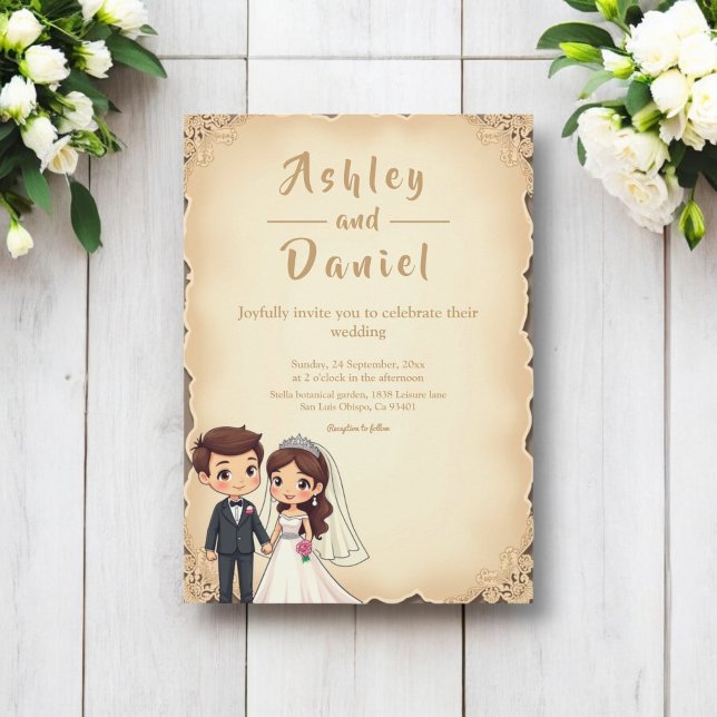 Vintage Retroromantik Einladung (Von Creator hochgeladen)