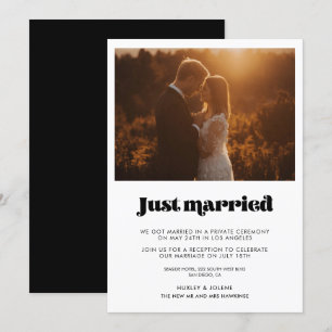 Vintage Retroskriptankündigung verheiratet Einladung